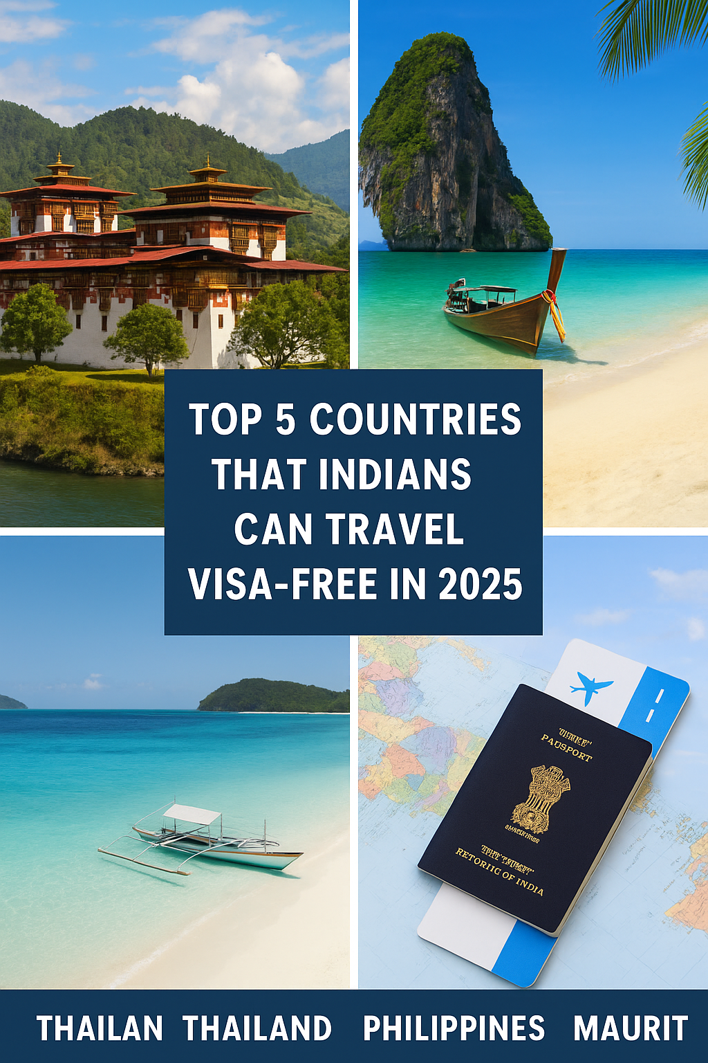 🌍 Top 5 Countries That Indians Can Travel Visa-Free in 2025